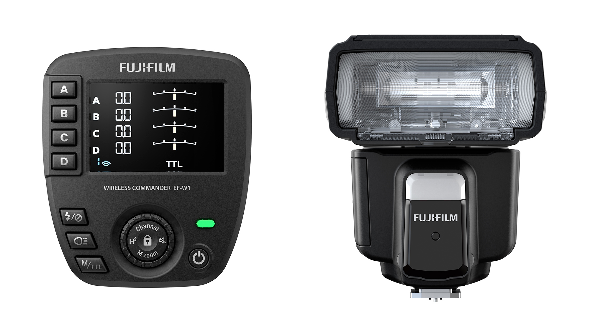 Fujifilm apresenta o flash de montagem em sapata EF-60 e o comando sem fio EF-W1 para câmeras da série X e sistema GFX