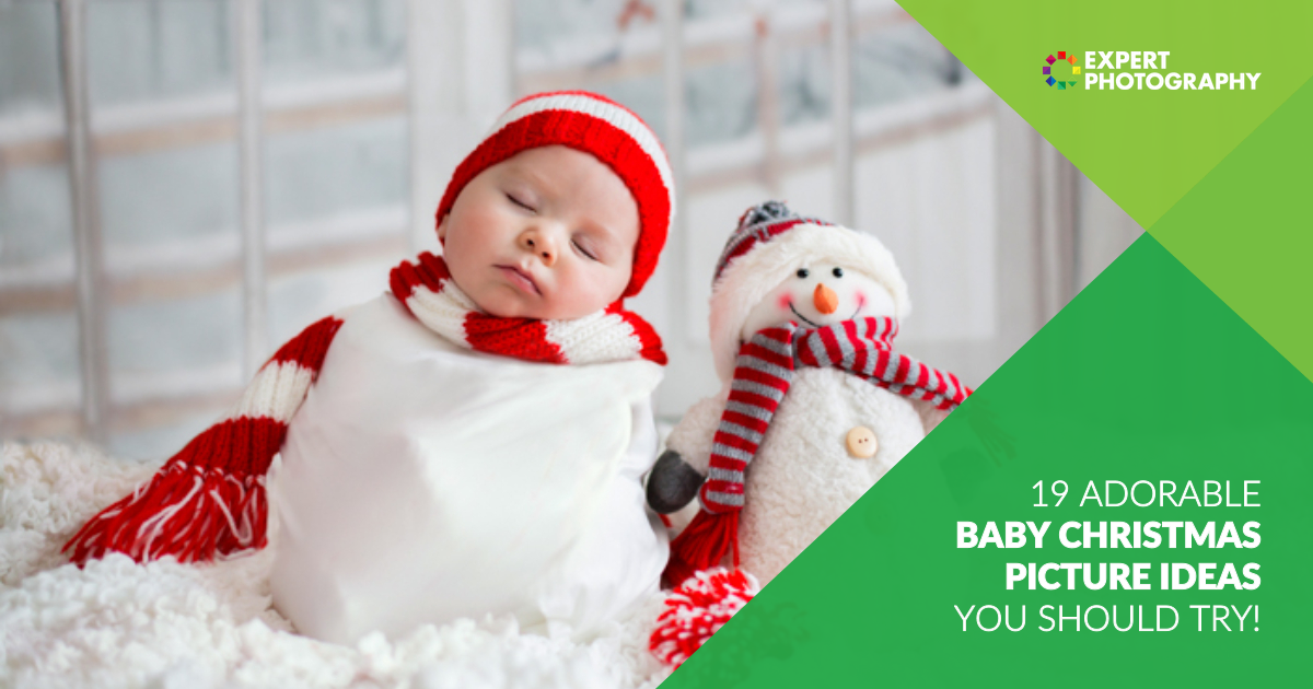 19 Adoráveis ​​ideias para fotos de bebês de Natal que você deve experimentar!